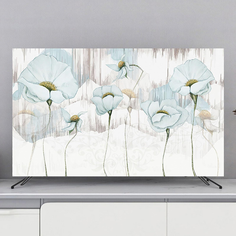 Floral Tv Dust Cover For 40 43 Inch, Decorative Polyester Screen Protector With Dustproof Shield 9092120246100