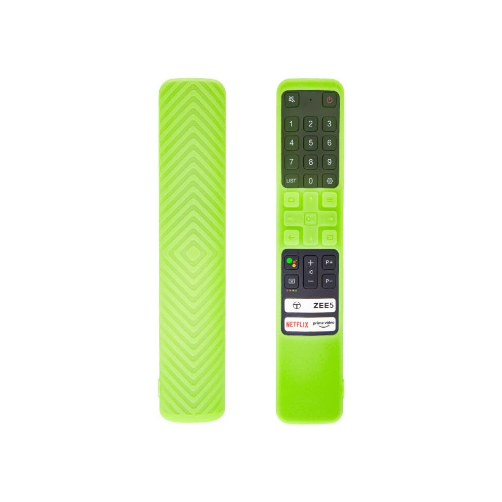 Silicone Remote Control Cover For Tcl Voice Tv Remote Rc901v Fmr5, Glow In Shockproof Anti Slip Case Dark/Green 9073542762331