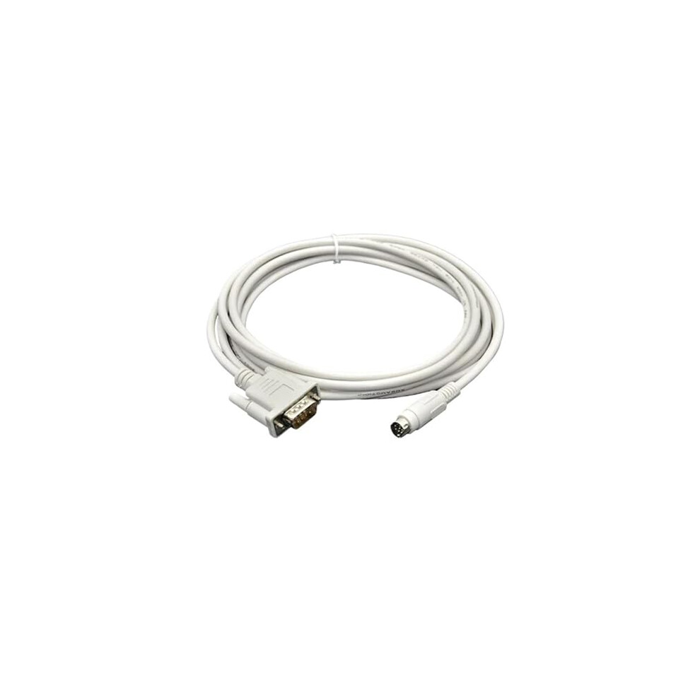Plc Communication Cable Db9 To Md8 5M For Dvp Hmi To Plc Rs232 Stable Serial Connection White 9330225073338