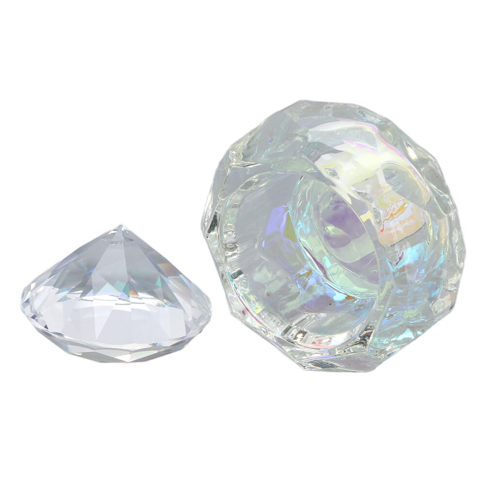 Crystal Glass Nail Acrylic Liquid Cup, 6cm Diameter, Portable