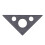 45 Aluminum Alloy Triangle Ruler, 15mm Thickness, Black 9