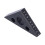 45 Aluminum Alloy Triangle Ruler, 15mm Thickness, Black 16