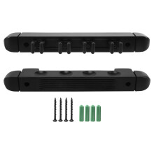 4 Holes Wall Mounted Hardwood Billiard Cue Rack Pool Cue Rack 6 Clips Billiard Holder Bracket Accessories