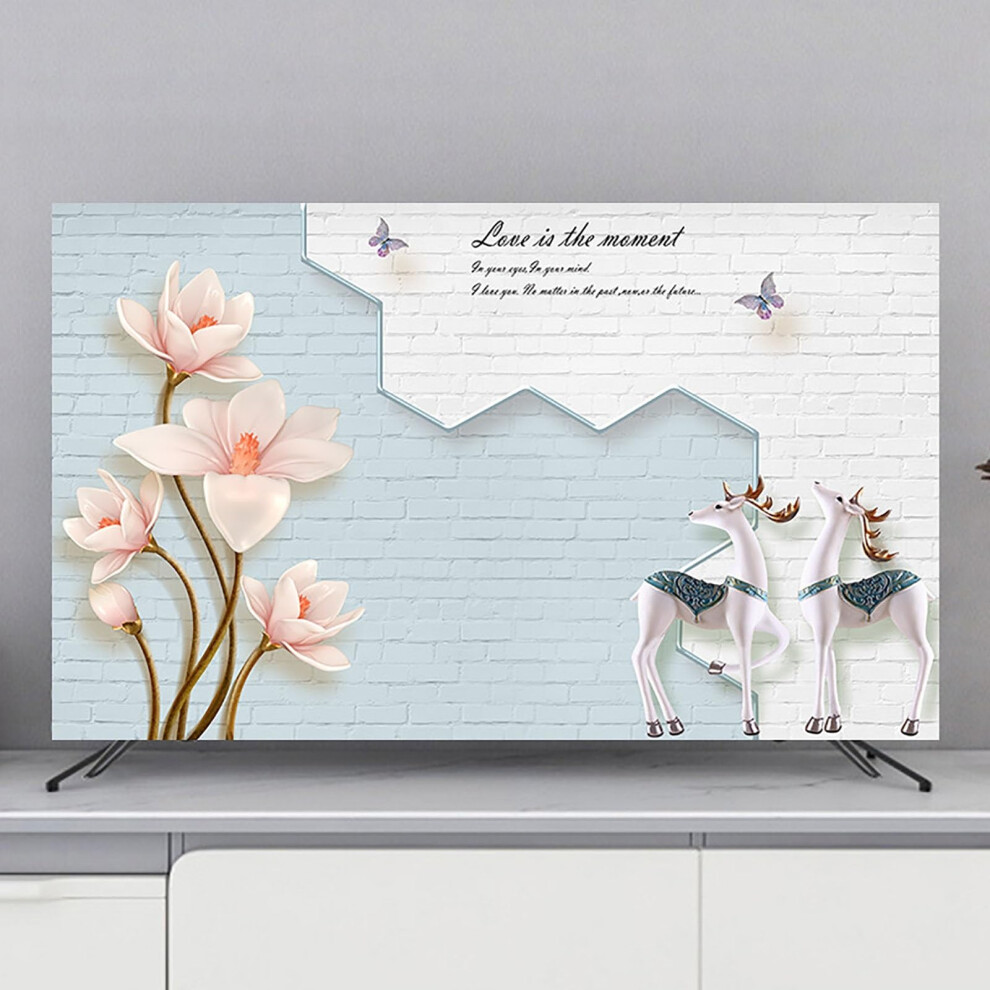 Universal Tv Dust Cover 32Â80 Inch Floral Print, Dustproof Screen Protector With Uv Insulation 9092120246063