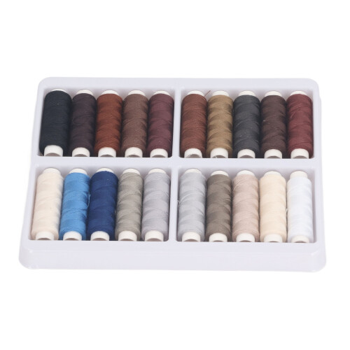 Polyester Sewing Thread Set 20 Colours 328ft Spools for Crafts & Clothing