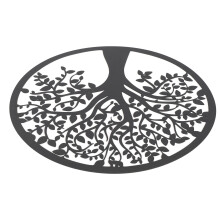 Tree of Life Wall Art Decor Metal 30cm Black for Living Room Kitchen Bedroom