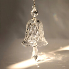 Carillon à Vent Suspendu pour Fenêtre, Cloche en Verre, Attrape-Soleil, Décoration de Maison, Décoration de Jardin