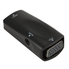 VGA Adapter 1080P Full HD to VGA Converter with Audio Plug and Play for Laptop PC Projector D Size