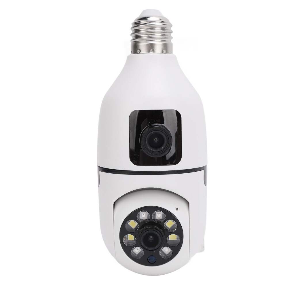 Dual Lens Light Bulb Security Camera 1080P With Night Vision & Audio 4051391273425