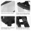 Dog Sunglasses Windproof UV Guard Black Frame Silver Lens Adjustable Strap 4
