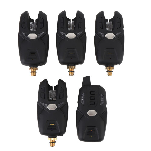 Portable Fish Bite Alarm Set 4 Launchers 1 2