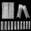 240 Pcs Transparent Artificial Nail Tips, 12 Sizes, ABS Material 7