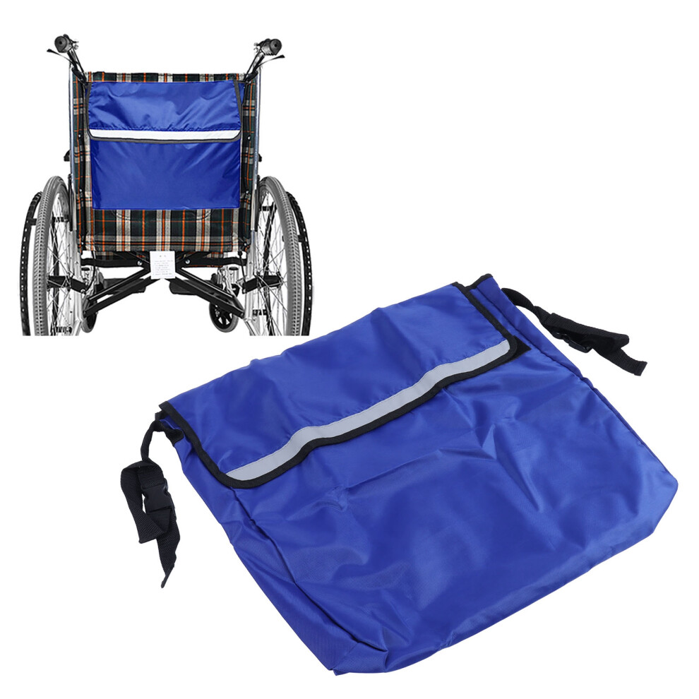 Blue Wheelchair Handrail Bag, Oxford Cloth, 39.9x7.5x45.5cm