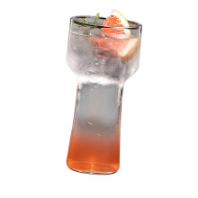 Delicate Fire Shape Glass Cup For Professional Cocktails And-L