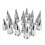 33mm Chrome ABS Threaded Spiked Lug Nut Cover for Trucks & Trailers 1