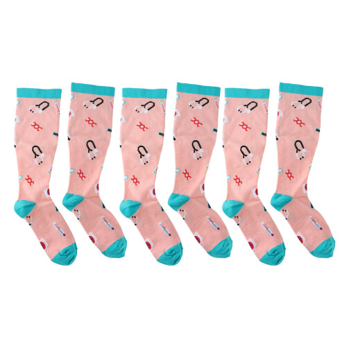 Plus Size 3 Pairs Wide Calf Compression Socks Knee High Support Nylon 1