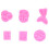 6PCS Pink Silicone Marine Shell Cake Molds, Flexible Baking Tools 2
