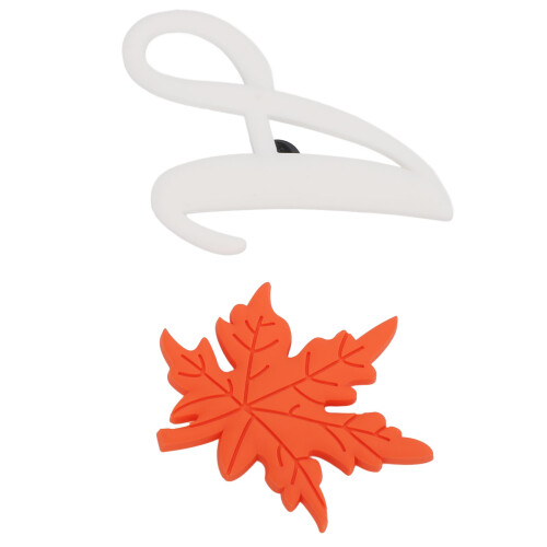 2Pcs Silicone Beach Bag Charms Alphabet Letter A + Maple Leaf Accessories 2