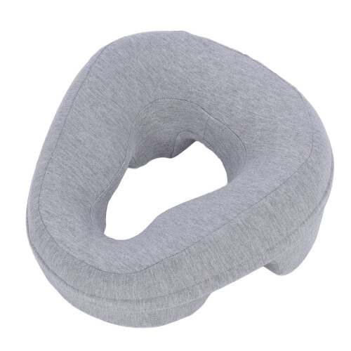 Ergonomic Memory Foam Face Down Pillow, Light Gray, 30cm x 13cm