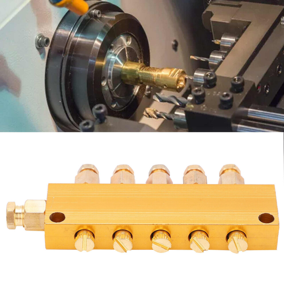 Brass Piston Divider Oil Distributor Adjustable 1 In 5 Out Lubrication System 5001391278868