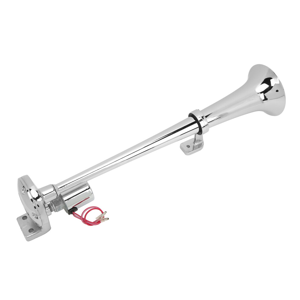 Electric Trumpet Horn 135Db, 450Mm Zinc Alloy Chrome For Cars & Boats 8731391278601