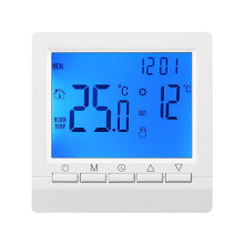 Battery Operated WiFi Smart Boiler Thermostat 86x86x28mm Blue Backlit