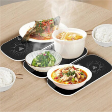2X Food Electric Warming Plate Warmer Hot Placemat Plate Placemat Long Lasting Warming Plates Black