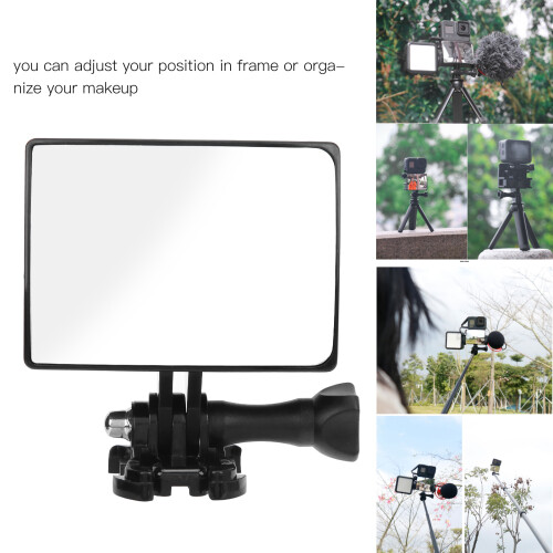 SheIngKa Selfie Flip Mirror for Vlogging, Black, 5x7cm 2
