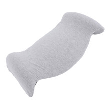 Light Gray Ergonomic Lumbar Pillow 47x28cm Memory Foam Support