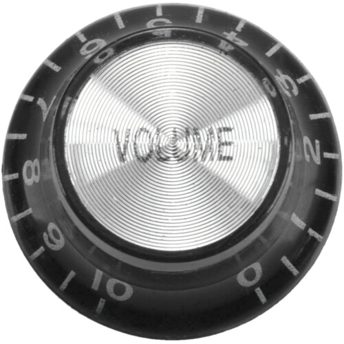 Guitar Knobs 4 Volumes and 4 Tones Silver Top Hat Bell 2