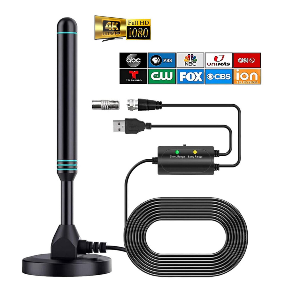 Indoor Tv Antenna 480 Miles Range 4K 1080P Digital Hdtv Antenna With Signal Booster 360 Reception 9092120247091