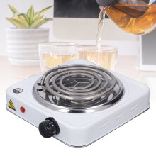 1500 W silberfarbene Einzel-Spulenkochplatte 21x21cm