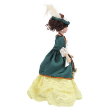 Viktorianische Dame Miniaturpuppe für Puppenhaus-Dekoration 1/12 Porzellanmaterial