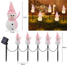 3X Christmas Decorations Solar Lights Outdoor Garden Decor Snowman-Christmas Ornaments Solar Powered Garden Decor G