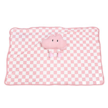 Pink Heated Throw Blanket with USB Hand Pocket, 115x78cm