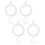 4pcs Foldable ABS Hanging Wig Stand, Round White Storage Holder 14