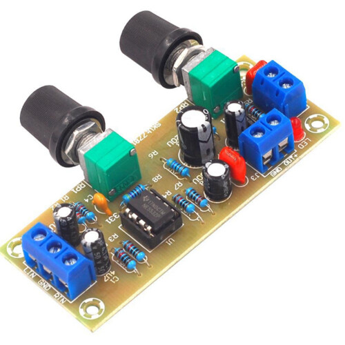 2X  10-24V Subwoofer Amplifier Preamp Board Subwoofer Frequency Filter Plate Single Power Supply Filter Board 2
