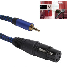 XLR Female to 3.5mm Balanced Microphone Cable 4m, 24AWG