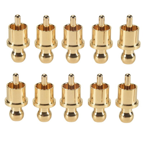 30Pcs Gold Plated RCA Plug Cap Short-Circuit Socket, Phono Connector RCA Shielding Jack Socket Protect Cover Caps 1