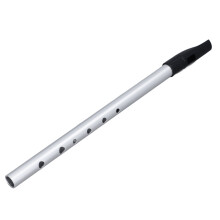 Portable Alloy Short Flute in Silver, Professional Level D Tune