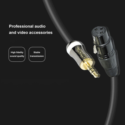 XLR to 3.5mm Microphone Interconnection Cable 1m 3.3ft with Balanced Signal 2