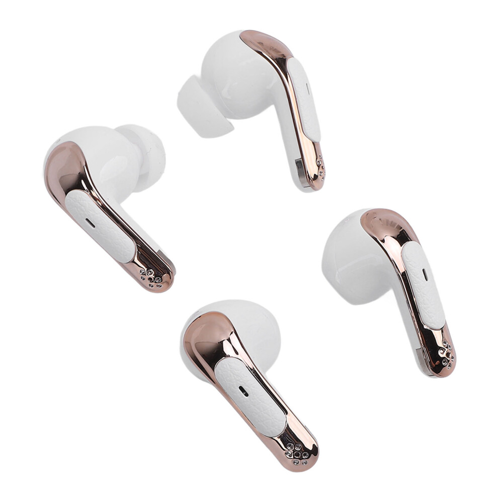 2 Pack Wireless Earbuds With Led Display, Low Latency, Bluetooth 5.4, 25Mah Earphones In White 8731391855635