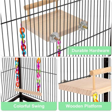 Vogelzitstok Vogelkooi Accessoires Platform Schommel - voor Papegaaien, Parkieten, Grasparkieten, Valkparkieten, Dwergpapegaaien, Pacifische