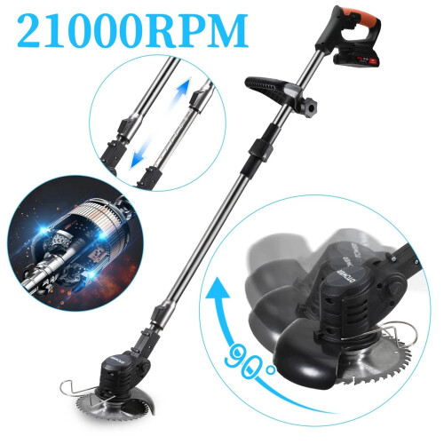 24V Cordless Strimmer 2Battery Grass Trimmer Edger 1