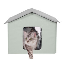 Niche Riscaldata per Gatto-Duoku-Abitazione Pieghevole con Cuscino Riscaldante e Termostato Regolabile-Abitazione Impermeabile e Isolata