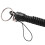 6X Lobster Clasp Black Spring Stretchy Coil Cord Strap Keychain Key Chain Rope 6