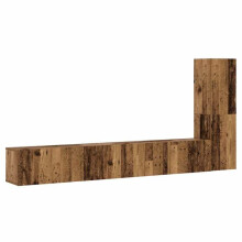 Mobile TV a muro - HELLOSHOP26 - Set di 3 (100 x 30 x 30 cm) - Grande spazio - Legno ingegnerizzato - Porta reversibile