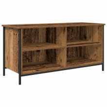 TV-meubel - HELLOSHOP26 - 100 x 40 x 50 cm - Engineering hout - 4 planken - Metalen poten