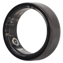 Black Ceramic Smart Ring Health Tracker, Size 10, 18mAh Battery