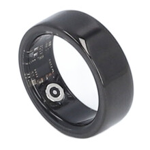 Bluetooth Smart Health Ring, Ceramic, Black, 7-Day Battery